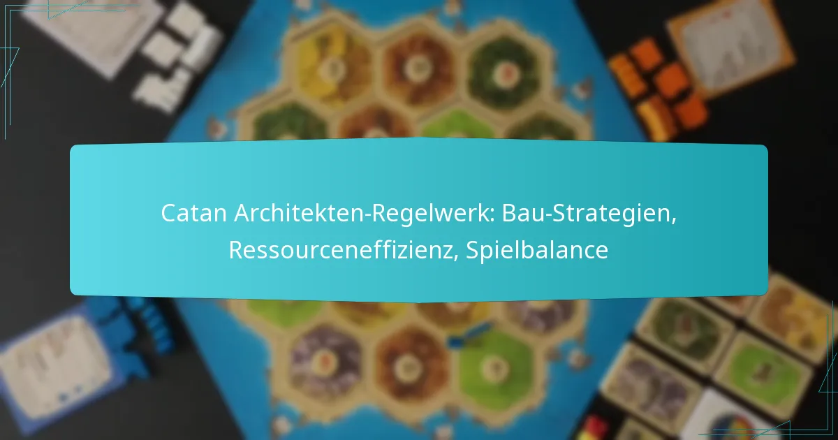 Catan Architekten-Regelwerk: Bau-Strategien, Ressourceneffizienz, Spielbalance