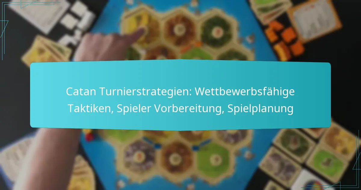 Catan Turnierstrategien: Wettbewerbsfähige Taktiken, Spieler Vorbereitung, Spielplanung