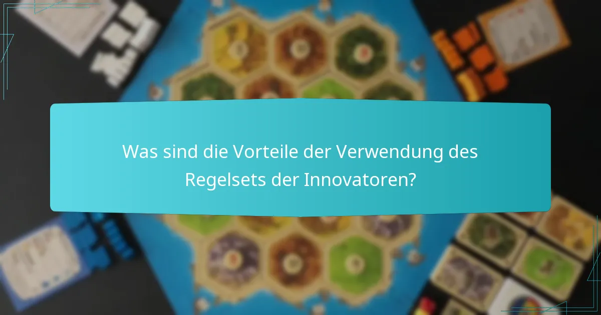 Wie verbessert das Regelset der Innovatoren das Engagement der Spieler?